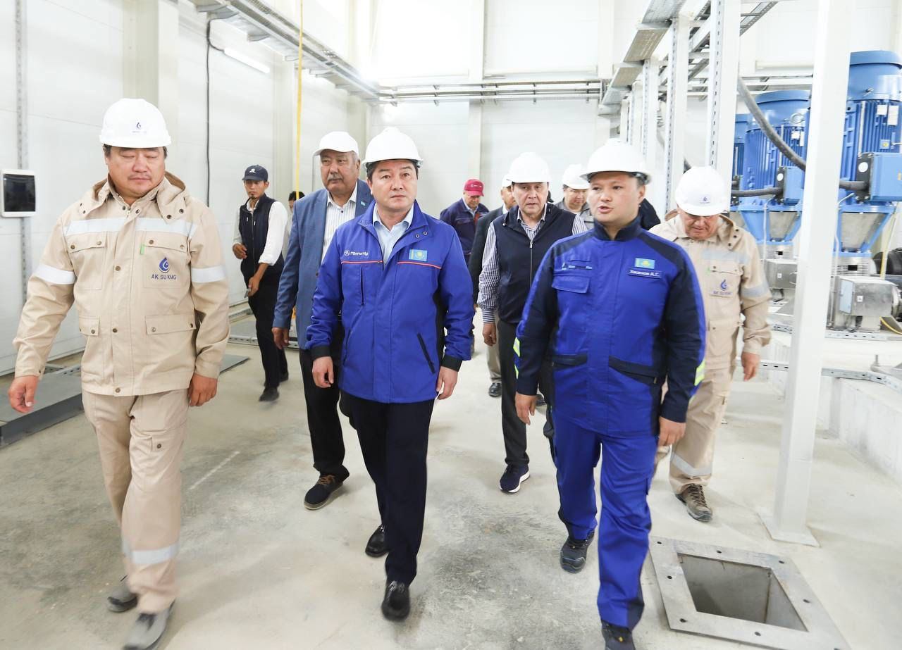 Кендірлідегі су тұшыту зауытының алғашқы желісі іске қосылды