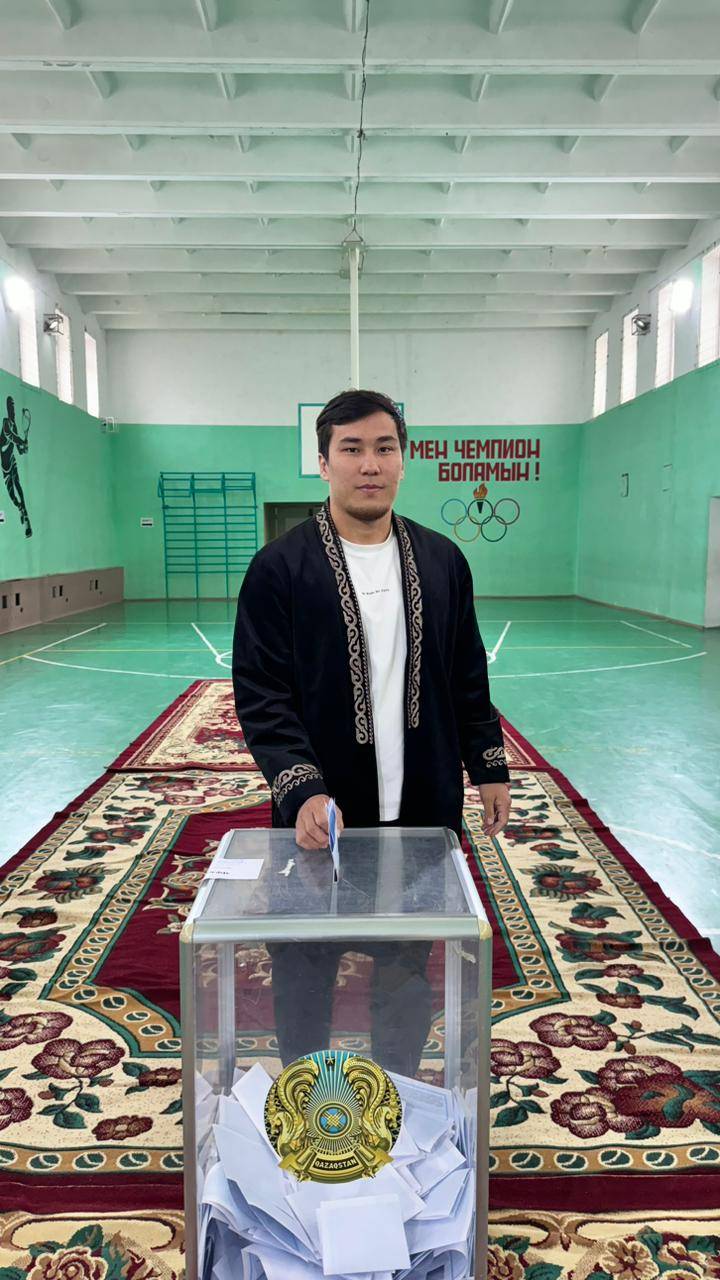 Маңғыстауға танымал дзюдошы Руслан Мусаев референдумға қатысты