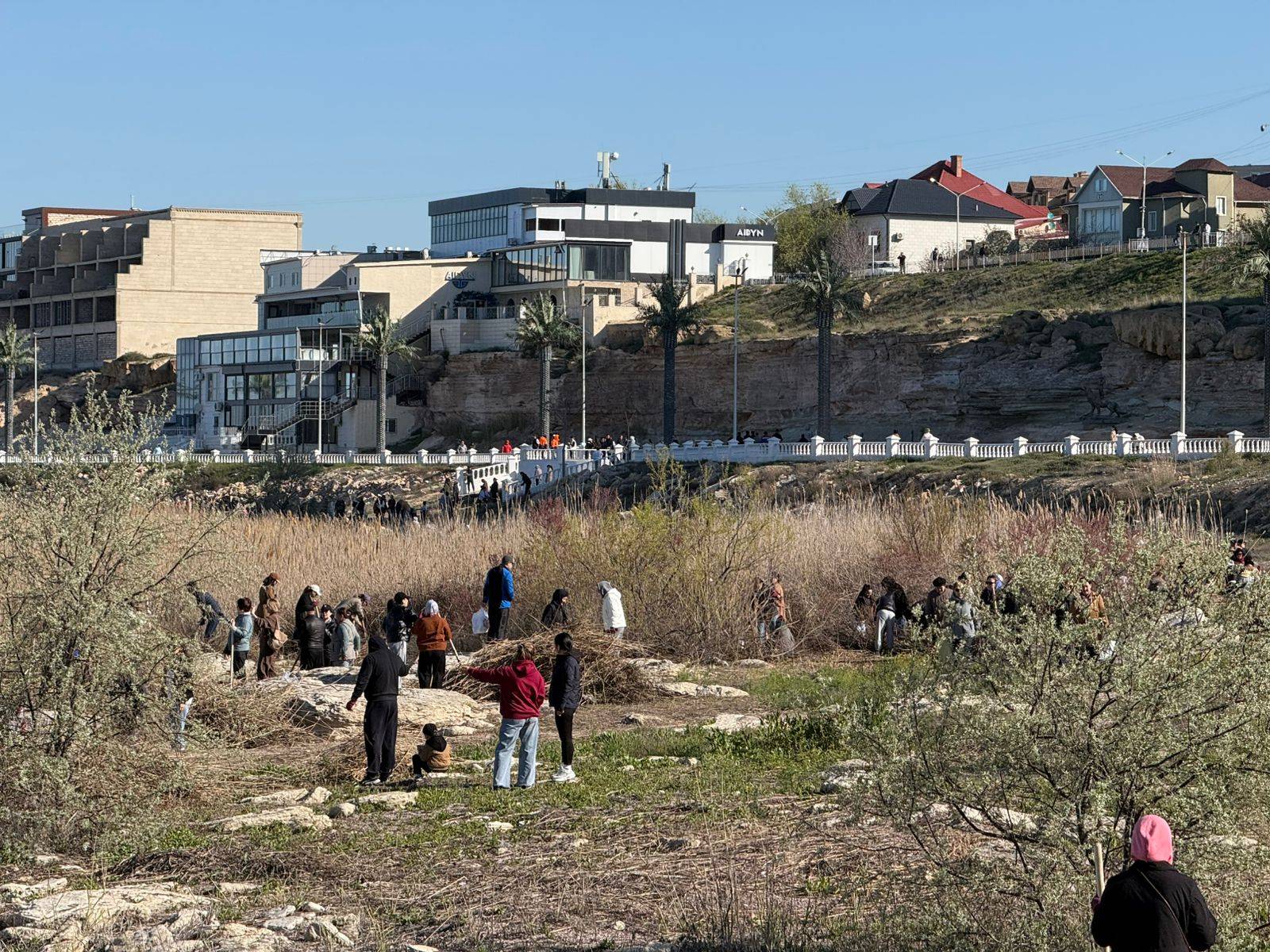 Ақтау тұрғындары теңіз жағалауында сенбілік өткізді
