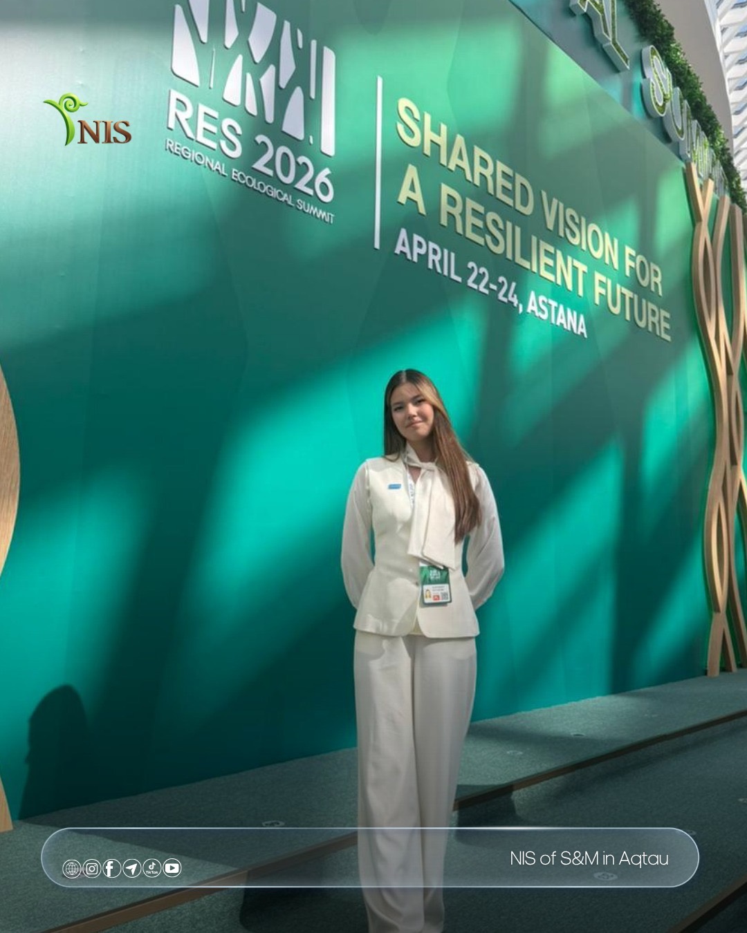 Арал мен Каспий мәселесі: Ақтаулық оқушы Халықаралық экологиялық саммитте баяндама жасайды