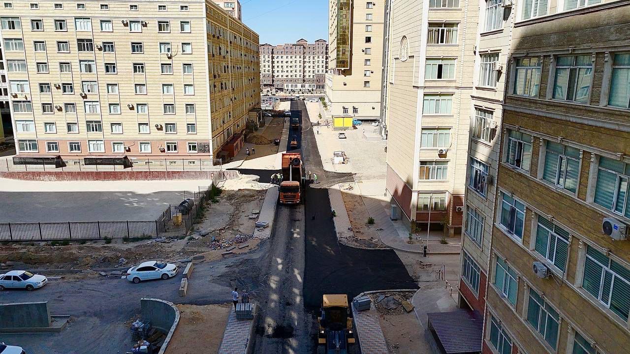 Ақтауда 16 шағынауданда жол құрылысы басталды