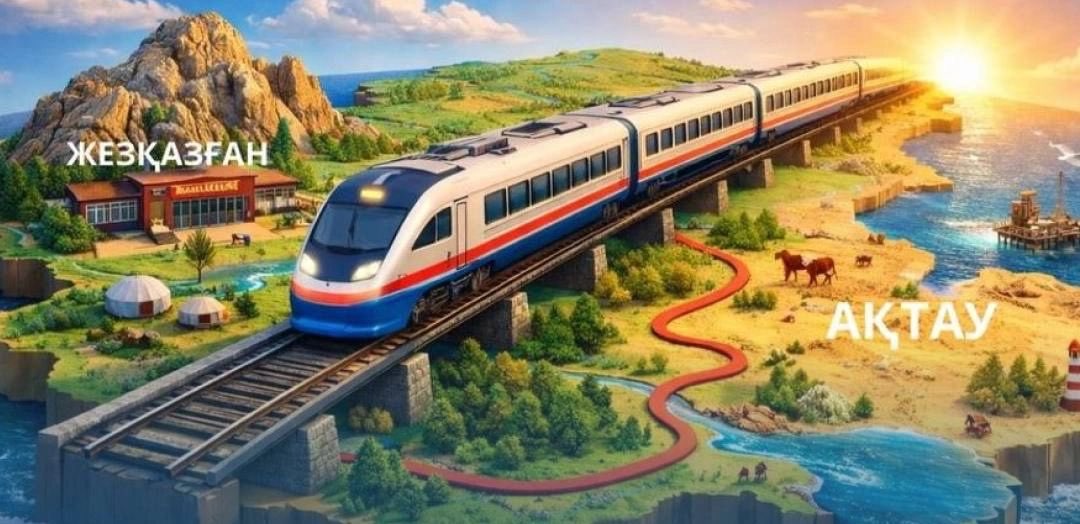 Ұлытау мен Маңғыстауды жалғайтын тікелей пойыз қатынай бастады