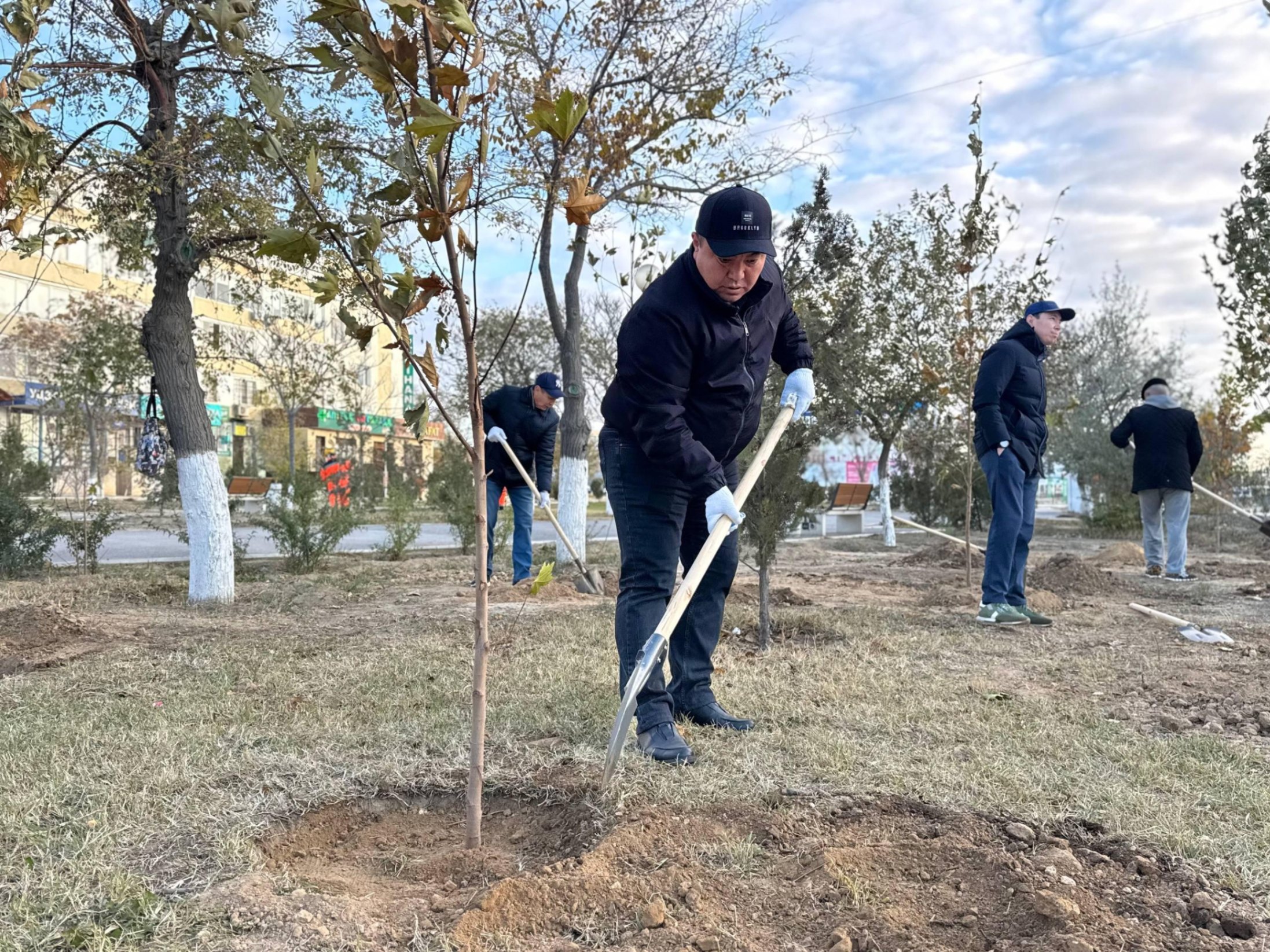 «Таза Казахстан»: В Актау высадили сотню новых саженцев