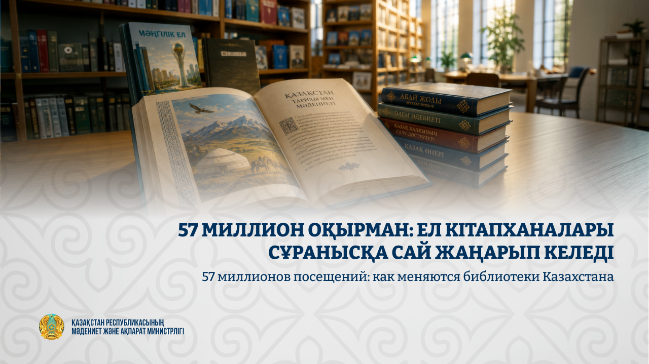 57 миллионов посещений: как меняются библиотеки Казахстана