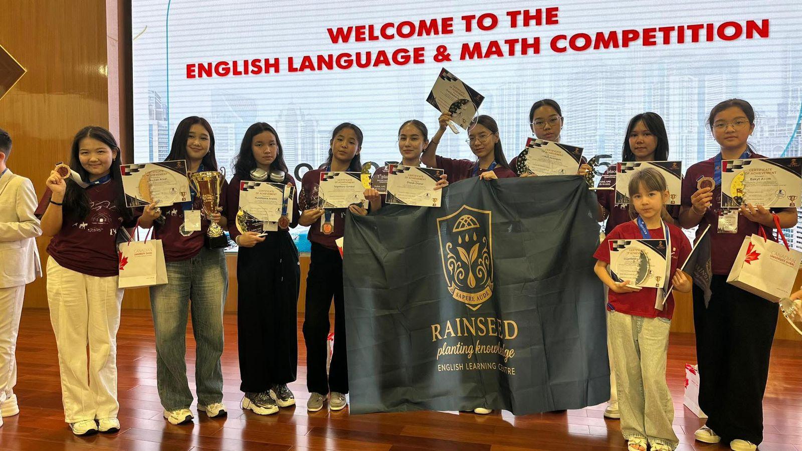 Шетпелік оқушылар Дубайдан жеңіспен оралды